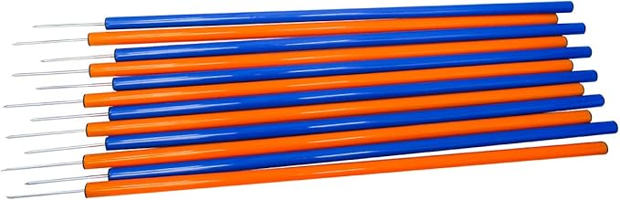 Trademark Innovations Dog Agility Weave Poles Training Set Equipment