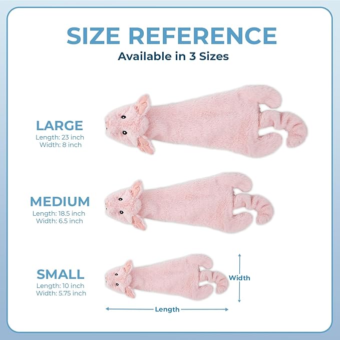 Best Pet Supplies Squeaky Dog Toys with Soft Durable Fabric for Small, Medium and Large Pets Interactive Toy for Indoor Play, Supports Active Biting and Play - Pig, Large