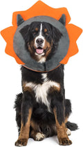 IEUUMLER Inflatable Recovery Dog Collar, Protective Donut Cone, Adjustable Soft Collar for Dog and Cat After Surgery Prevent from Biting & Scratching EU002 - Grey Demon M+