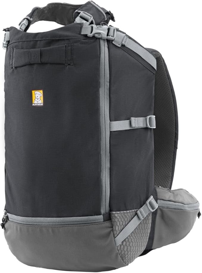 Ruffwear, Hitch Hiker Dog Backpack Carrier, Hands-Free Dog Carrier Backpack with Breathable Mesh, EVA Foam Padding, Durable Polyester, Lightweight Design for Small Dogs, Basalt Gray, X-Small