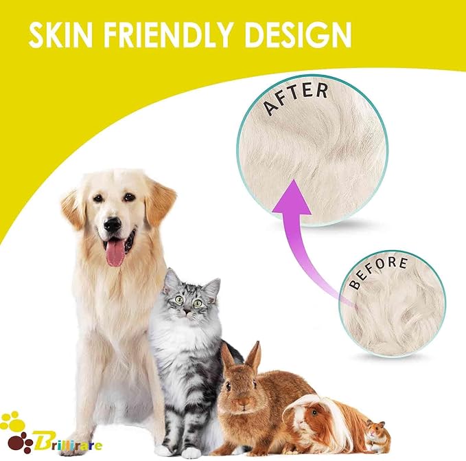 2 Pack Dog Grooming Bath Brush, Premium Soft Silicone Pet Brushes with Handle, Shampoo Soothing Comb for Wet Dry Long Short Haired Dogs & Cats Massaging, Deshedding Shower Scrubbing