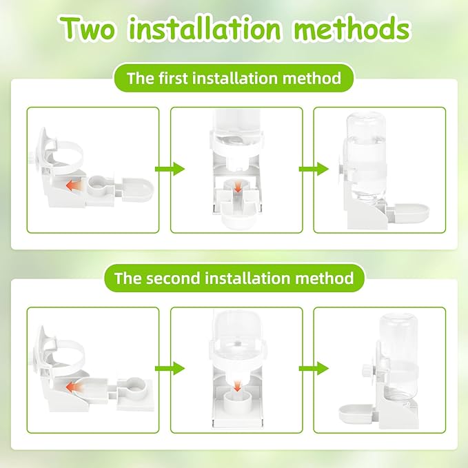 Rypet No Mess Bird Water Feeder Dispenser Set Automatic Bird Feeder Transparent Food Container Cage Acrylic Parrot Feeders Accessories for Small Birds Parrot Cockatoo Canary