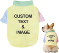 Custom Dog Shirt,Personalized Pet Apparel with Name Text Photo Image,Lightweight Breathable Puppy Kitten Cotton Vest for Small Medium Large Dogs Cats,Puppy Gift (Dopamine Yellow, X-Large)