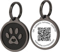 Pet Dwelling QR Code Pet ID Tag – Smart Dog & Cat ID Tags for Pet Safety, Free Personalized Online Profile, Instant Scan Alerts, AI Insights (Lux Black Paw)