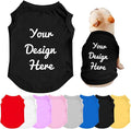 Custom Dog Shirt with Photo Name Logo Personalized Summer Breathable Cloth for Small Medium Large Pet Dogs Puppy Cats, M