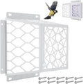 Acrux7 Dryer Vent Bird Guard, 7"x7"x5" Rust Proof Steel Outdoor Dryer Vent Cage for 3" to 4" Vents Cover Bathroom Exhaust Fan Ventilation Cover (White)