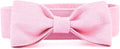 Segarty Dog Bow Tie Collar, Adjustable Pink Bowtie for Small Medium Dogs Neck Girth 10.2-14.2in, Cat Tie Tuxedo Comfortable Cotton Girl Pet Grooming Accessory for Formal Wedding Holiday Birthday Party