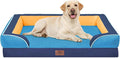 Comfort Expression Orthopedic Dog Bed for Extra Large Dogs 42x30 Inch, Waterproof Egg Crate Foam XL Pet Bed with Removable Bolsters, Dog Couch with Washable Cover & Non-Slip Bottom, Houston