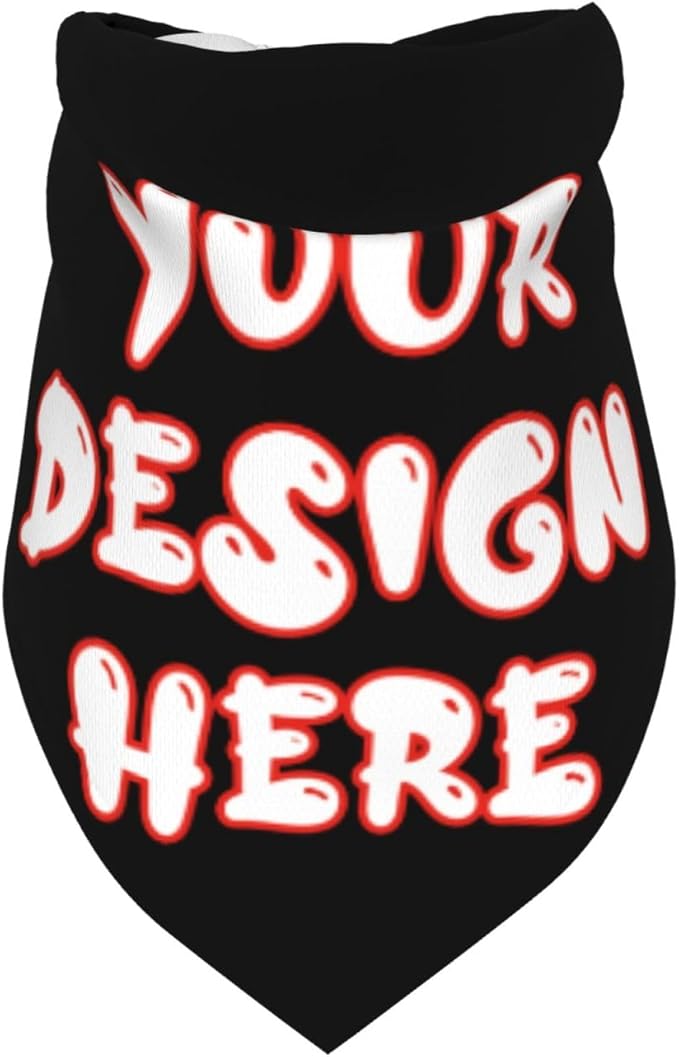 Custom Dog Bandana for Cat Dog Pet Add Your Design Personalized Neckwear Bandanas with Your Text Logo Image Customized Pet Scarf Funny Gifts Style 10