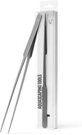 UNS Aquascaping Tools - Stainless Steel, Rust Resistant, Freshwater Planted Tank, Saltwater Reef Aquarium Maintenance Accessory - Planting, Coral Setting - Straight Pinsettes, Grey