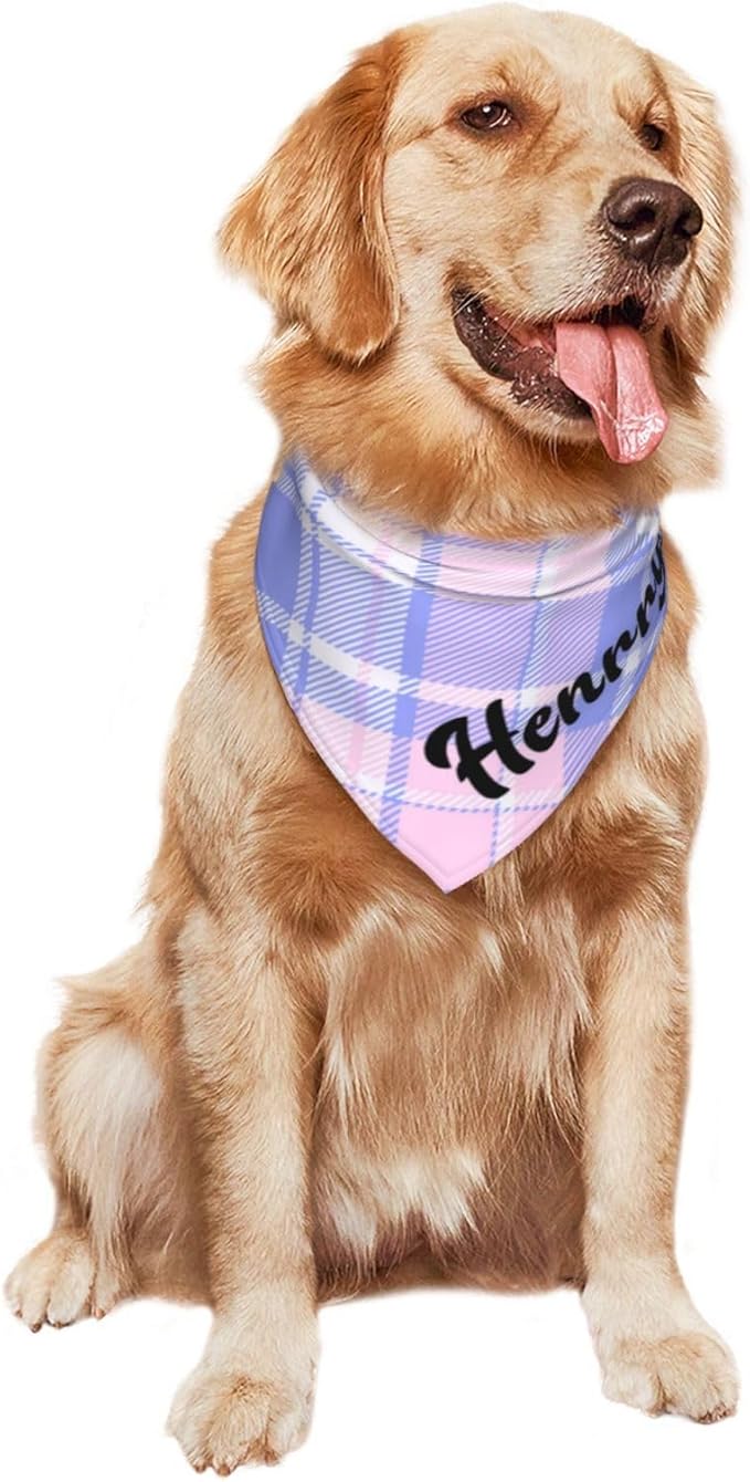 Custom Pet Scarf Personalized Dog Bandana with Name Personalized Add Your Text Bibs Triangle Head Scarfs Gift for Small Medium Large Dogs Cats Baby Puppy Pets Accessories