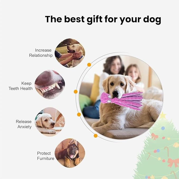 2025 New Upgrade Interactive Chew Pet Toy No Stuffing Bite-Resistant Squeaky Perfect for Puppies, Small and Medium Dogs (2pcs B)