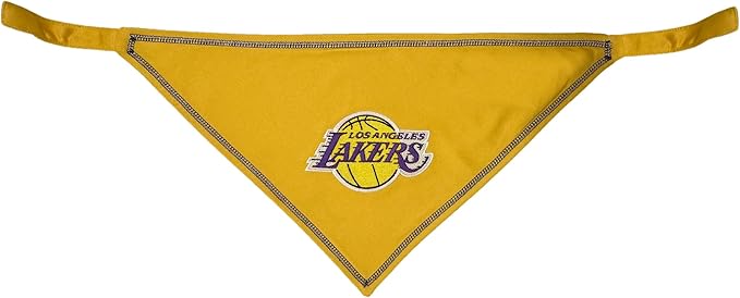Pets First NBA LA Lakers TIE Bandana, Size Small/Medium. Dog Bandana Scarf Bib for Pet Cat Dog. The Ultimate Game-Day, Party Bandana