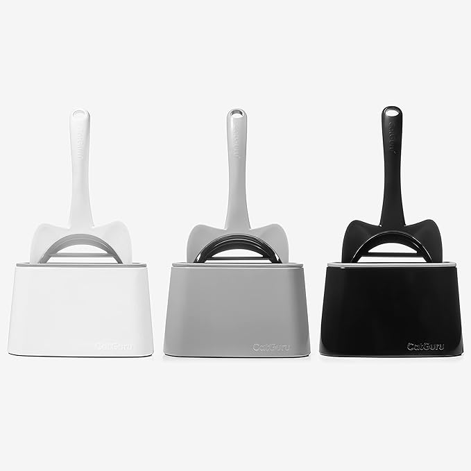 CatGuru Premium Cat Litter Scoop Holder – Heavy-Duty Scooper Storage Caddy, Scoop Stand for Kitty Litter Box, Fits Most Cat Litter Scoops (Black)