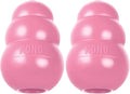 KONG - Puppy Toy Natural Teething Rubber - Fun to Chew, Chase and Fetch - for Medium Puppies - Pink (Pack of 2)