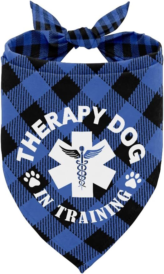 Dog Bandana, Therapy Dog Please Pet Me with, Dogs Scarf Classical Printing, Dogs Scarf Accessories, Doggy Kerchief Pet Kerchief, Christmas Birthday Thanksgiving Doggy Gift A06