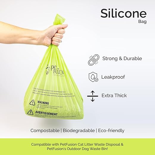 PetFusion Replacement Waste Bags Cat Litter Disposal & Outdoor Waste Disposal. Easily Holds 10+lbs. Durable Leakproof Dog Poop Bags