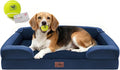 Orthopedic Dog Beds for Large Medium Dogs, Big Waterproof Memory Foam Pet Couch Bed with Removable Washable Cover, Tennis Ball Toy, 36x27