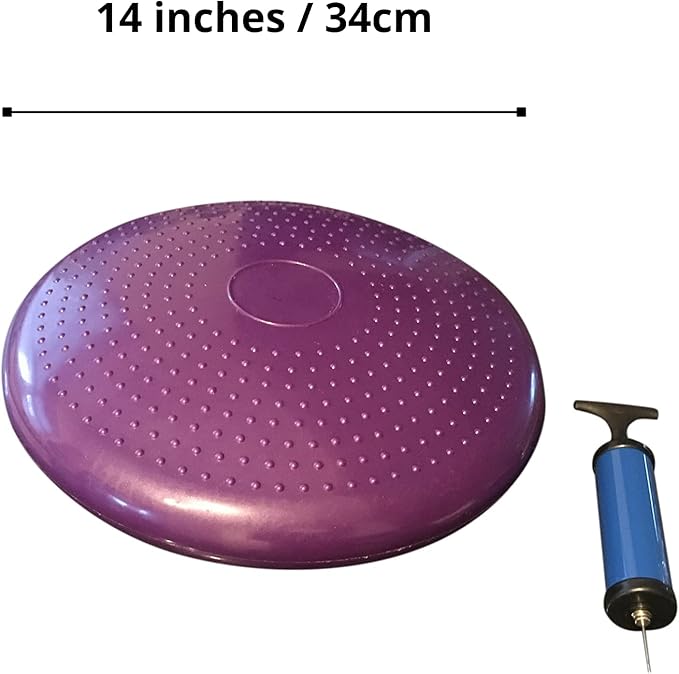 Dog Balance Disc Cushion 14" - With 2 Exercises and Pump - Dog rehab Exercise Strength Endurance Conditioning Fitness Flexibility Rehabilitation Physical Training Tool for Senior Dogs