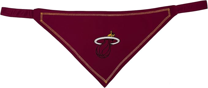 Pets First NBA Miami Heat TIE Bandana, Size Small/Medium. Dog Bandana Scarf Bib for Pet Cat Dog. The Ultimate Game-Day, Party Bandana