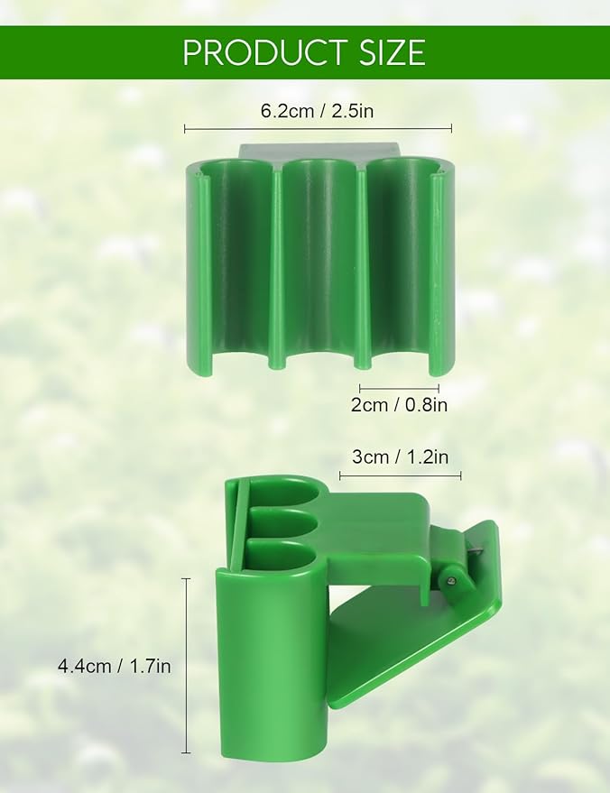 4 Pk Upgraded Aquarium Plant Holder, 3-Hole Hanging Plant Holder with Clip, Suitable for Fish Tank Potting, Aquarium Decoration, Green