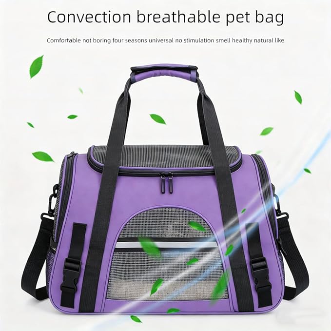 Cat Carriers, Dog Carriers, Pet Carriers – Airline-Approved Soft-Sided Bag for Cats & Small Dogs (Up to 15 lb), Foldable, Breathable Mesh, Privacy Cover, Washable & Lightweight