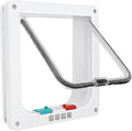 Cat Door for Windows, Pet Doors and Sliding Door, Safety Pet Door with 4 Way Lock, Weatherproof Cat Flap for Thin Door and Wall(Large, Outer Size 9.8 * 9.3 * 0.78in)