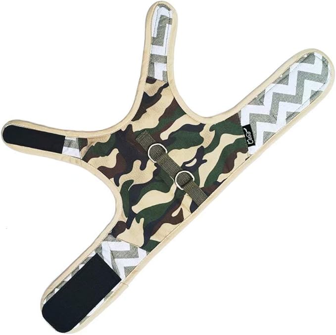 Cat Harness and Leash Set for Walking Escape Proof, Adjustable Cat Vest Harness, Padded Stylish Cat Walking Jackets, Camo Green, X-Small
