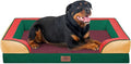 Comfort Expression Orthopedic Dog Bed for Extra Large Dogs 45x35 Inch, Waterproof Egg Crate Foam XL Pet Bed with Removable Bolsters, Dog Couch with Washable Cover & Non-Slip Bottom, Watermelon Meadow