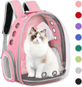 Pet Backpack Carrier,Bubble Backpack Cat Carrier,Pets and Small Dogs,Space Capsule Pet Carrier for Traveling, Walking, Hiking and Outdoor Activities (Pink)