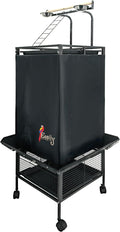 Easily Bird Cage Cover for Large Bird Cage with Play Top, Good Night Birdcage Covers, Black, 61"