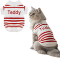 Custom Knit Sweater fr Dogs and Cats Personalized Knit Name Classic Striped Style Soft Knit Pet Clothing Winter Holiday Idea for Pet Lover