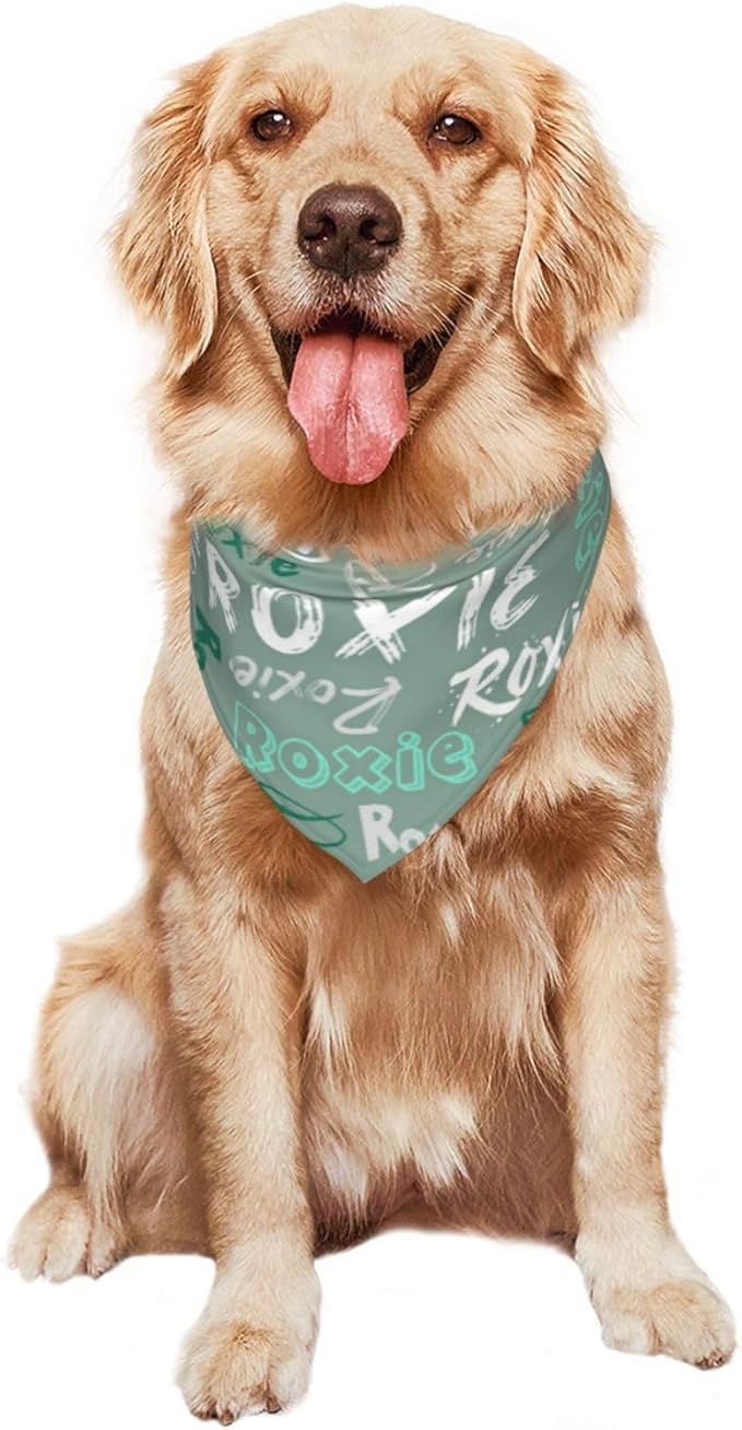 Custom Pet Scarf Personalized Dog Bandana with Name Personalized Add Your Text Bibs Triangle Head Scarfs Gift for Small Medium Large Dogs Cats Baby Puppy Pets Accessories
