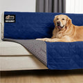 GORILLA GRIP Waterproof Bed Cover for Dogs, 82x82, Gripped Slip Resistant Backing, Leak Proof Washable Dog Blanket Covers Sofa, Couch, Sectional, Crate, Car, RV Seats, Pet Puppy Essentials, Navy Blue