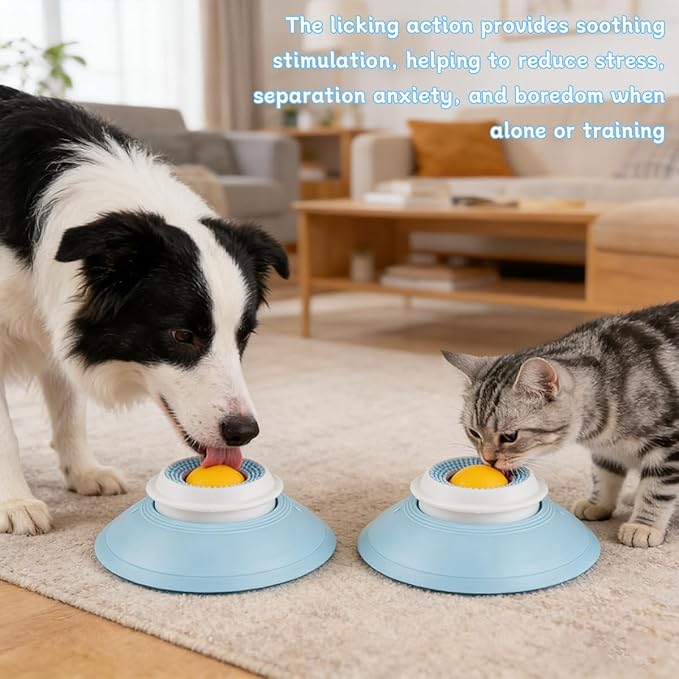 2026 New Lick Sphere Dog, Anxieties Relief Slow Feeder Dog Lick Ball Treat Dispenser, Non-Slip Licking Bowl, Enrichment Toys, Suitable for All Types of Dogs/Cats