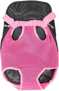 Leconpet Pet Carrier Backpack, Legs Out Adjustable Pet Front Cat Dog Carrier Backpack, Easy-Fit Dog Travel Backpack Carrier for Hiking Camping for Small Medium Puppies Cats (Fuchsia, M)