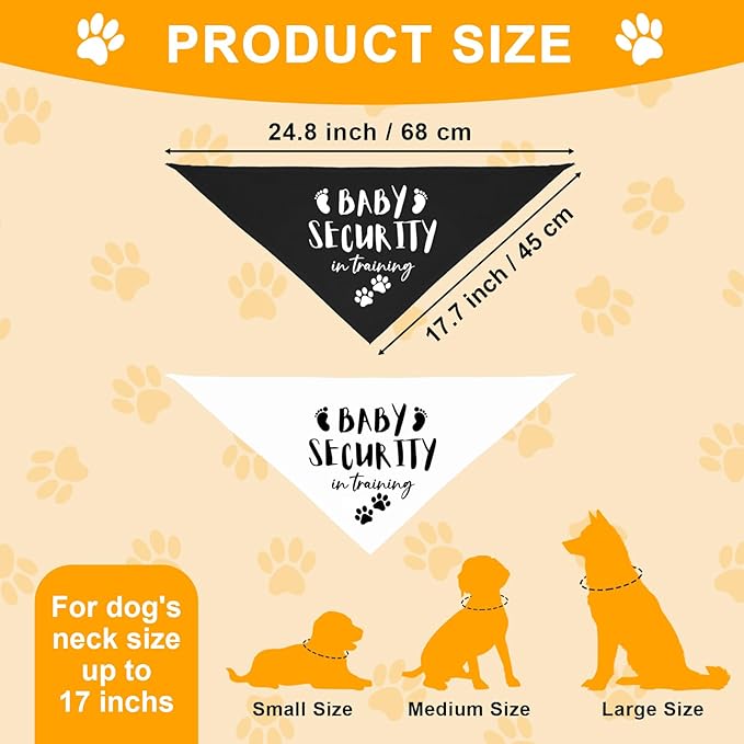 Our Humans are Getting us a Baby Dog Bandanas Pet Scarf Pregnancy Announcement Pet Bandana for Dogs Pet Accessories for Dog Lovers Announcement Photo Props for Large Medium Small Dogs, 2 Packs
