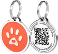 Pet Dwelling QR Code Pet ID Tag – Smart Dog & Cat ID Tags for Pet Safety, Free Personalized Online Profile, Instant Scan Alerts, AI Insights (Orange Paw)