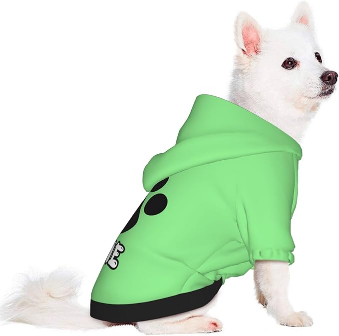 Custom Dog Hoodie Soft & Warm Design Your Own Personalized Photo Text Logo Name Dog Clothes for Puppy Sweatshirt Hooded for Small Medium Large Dogs Girl/Boy Cats LightGreen