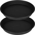 2 Pack of Bird Bath Bowl 12", 1.6" Depth, 10 12 inch Birdbath Bowls Dish Only for The Garden, Large Plant Saucer (12", Black)