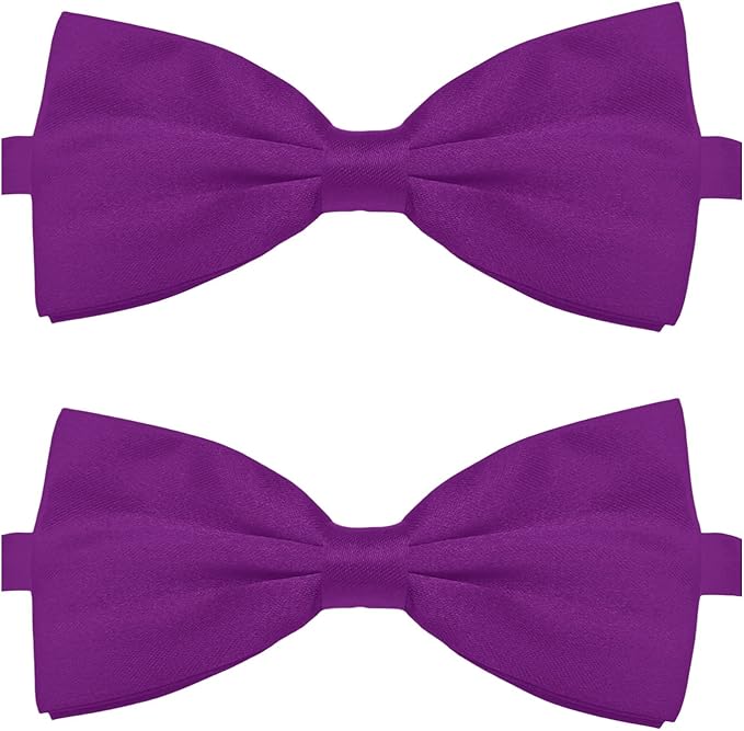 KOOLMOX Purple Dog Bow Ties Large Dogs, Adjustable Dog Collar Bow Tie for Medium and Large Dogs Cats Pets Wedding Birthday Graduation Holiday Homecoming Costumes Grooming Bow, 2-Pack