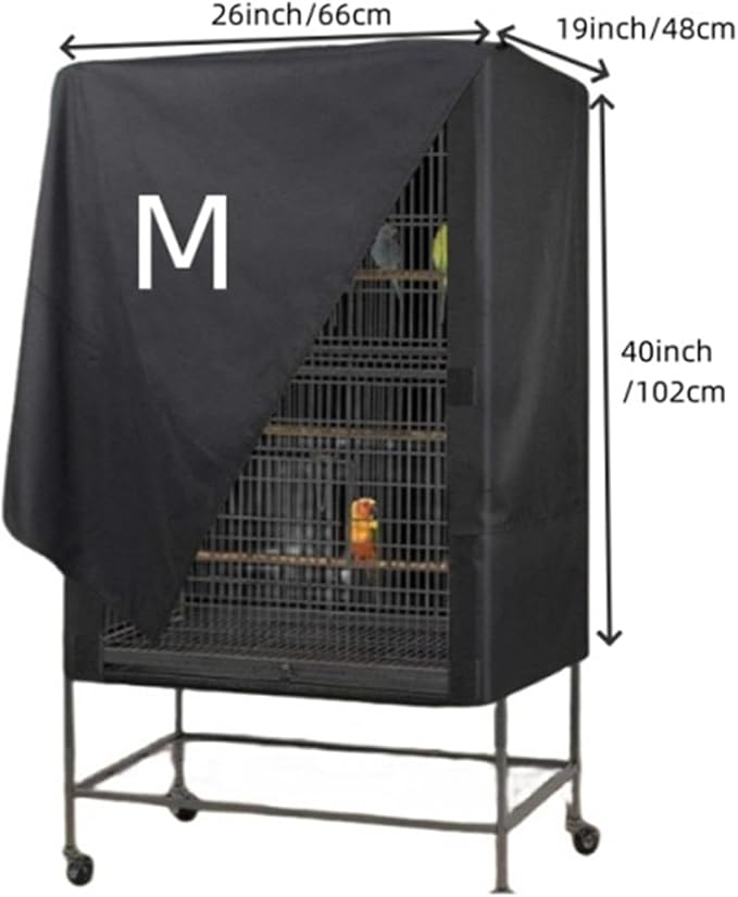 Bird Cage Cover Black Out, Protects Pets Privacy, Comfortable, Breathable, Waterproof and Dustproof, Parrot Cage Night Cover, Good Night Parrot Birdcages Protector Covers for Parakeet Cockatiel