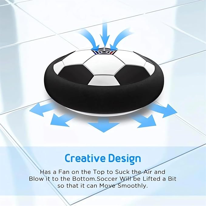 Ivieicip Active Gliding Disc - 2023 New Light up Indoor Soccer Ball Games Rolling for Dogs, Interactive Automatic Self Moving Dog Toys, Flying Saucer Aggressive Chewers (Sound)
