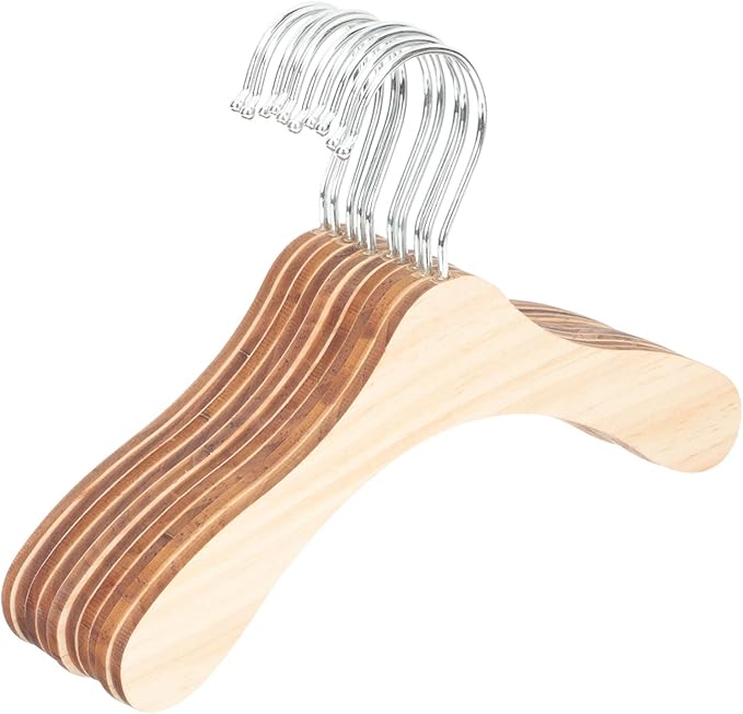 10pcs 8.66-inch Wooden Pet Hangers for Small Dogs and Cats, Wear-Resistant Dog Clothes Hangers, Household Professional Pet Accessory for Closet Organization