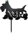 Dog Garden Stake - Unique Gift for Dog Lovers, Black Metal Outdoor Decor, Durable Yard Art Statue (Scottish Terrier)