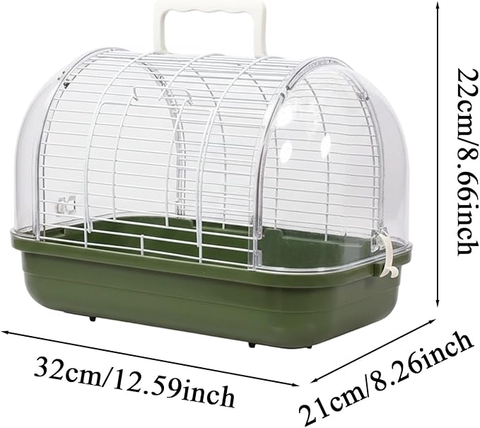 Transparent Small Bird - Travel Carrier Full View, Cockatiel Parakeet Conure, Indoor Outdoor Balcony Use, Living Room Park Accessory, Canary Lovebird Portable Home, Bird Travel for