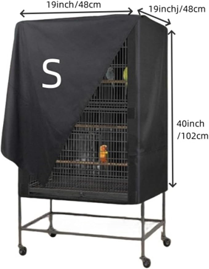 Bird Cage Cover Black Out, Protects Pets Privacy, Comfortable, Breathable, Waterproof and Dustproof, Parrot Cage Night Cover, Good Night Parrot Birdcages Protector Covers for Parakeet Cockatiel