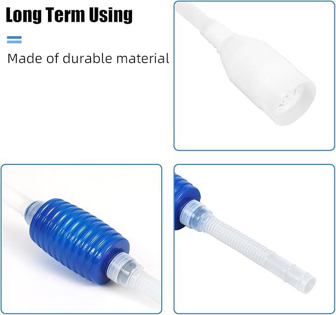 AQUANEAT Aquarium Vacuum Siphon, Fish Tank Water Changer, Gravel Cleaner, Hand Pump