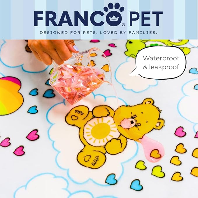 Franco Pet Care Bears Super Soft Cozy Waterproof Sherpa-Backed Blanket Throw for Small Dogs, Couch/Bed/Car, 30x40 (Officially Licensed Product)