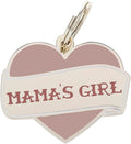 Two Tails Pet Company Personalized 'Mama's Girl' Pet ID Tag & Collar Charm - Custom Engraved Dog Tags for Pets - Luxury Brass, Gold Plating